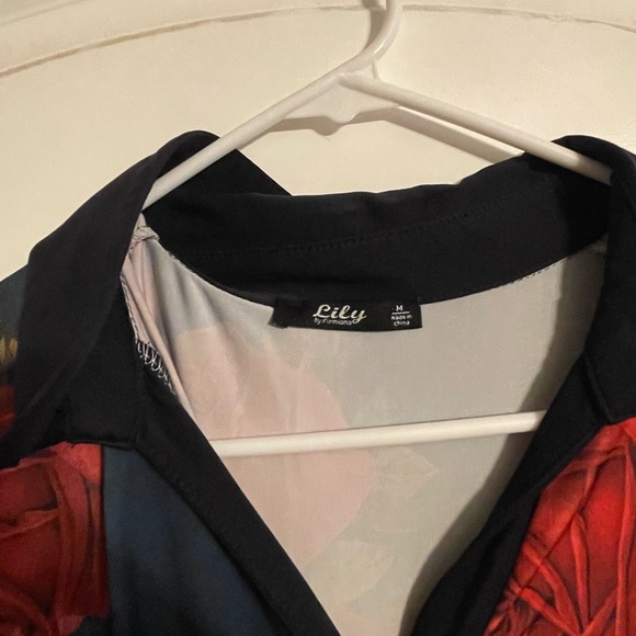 Navy Floral Dress - Picture 5 of 7